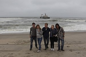 Schiffswrack um Schiffswrack Richtung Norden