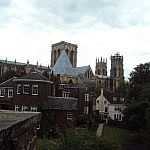 Der Blick von dem Stadtmauerabschnitt auf den York Minster