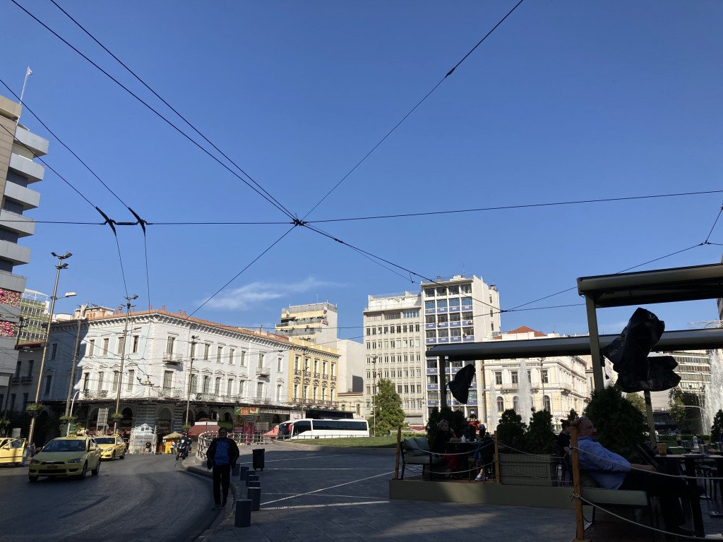 In Athen: Omónia-Platz