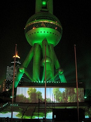 Lightshow beim Fernsehturm