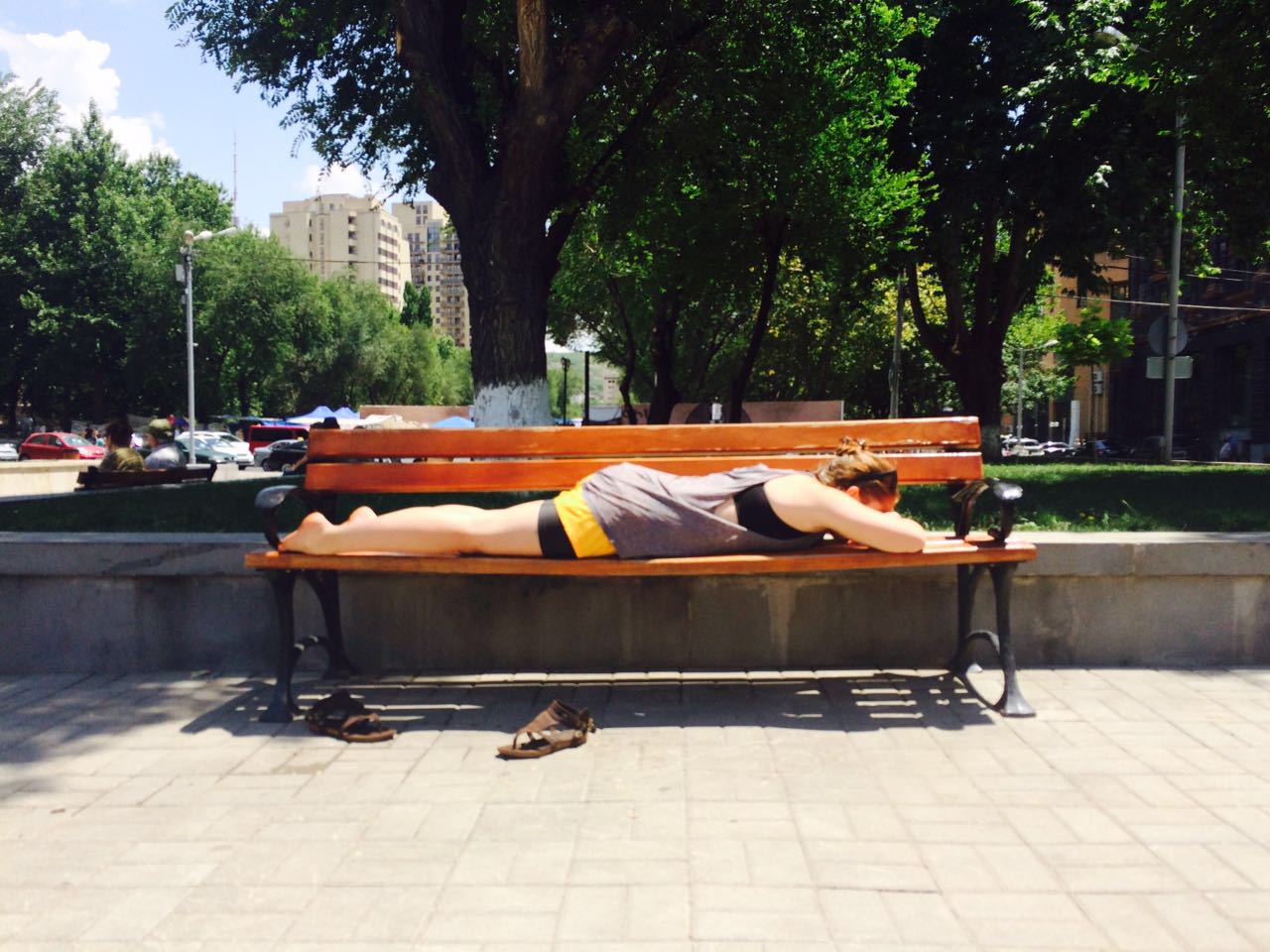 Der Versuch zu trocknen.