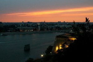 Sonnenuntergang ist immer schön - vor allem in Novi Sad