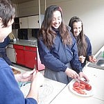 Als Beilage gab es Salat