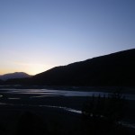 Berge in der Dämmerung