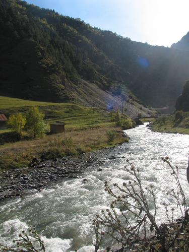 Arghuni, der Fluss bei Shatili.