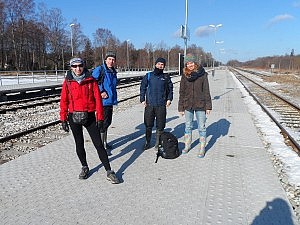 Mit Samira, dem nächsten Besuch aus Deutschland, und ein paar Freunden bei einem Ausflug ins typisch estnische Moor in der Nähe von Lelle