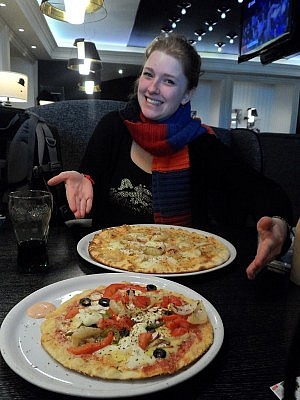 ...zusammen mit Sophie, ebenfalls einer deutschen Freiwilligen, die hier an einer Sprachschule arbeitet, und zwei weiteren Freunden.