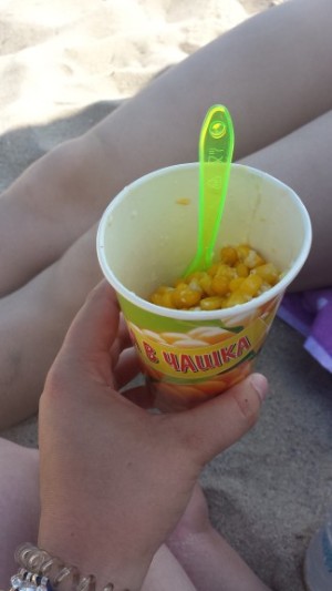 Mais mit Butter und Parmesan- gibt es hier fast überall