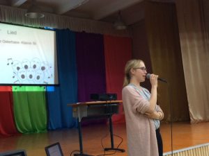 Bei der Präsentation