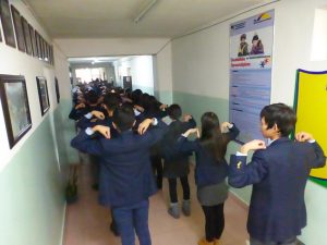 In der Pause ist immer Gymnastik angesagt