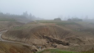 Der Cerkniško jezero, leider bei ziemlich tristem Wetter.