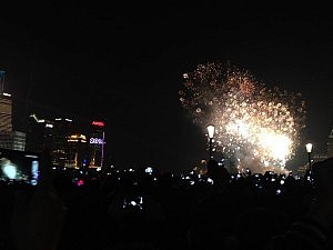 Neujahrs-Feuerwerk am Bund