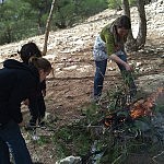 Nadeln, Kiefernzapfen, alte Verpackungen - Egal, Hauptsache, es brennt! ;)