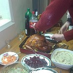 Anschneiden des Truthanhs