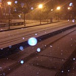 Schneefall am Abend...