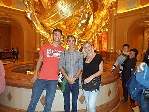 In der pompösen Eingangshalle des Venetian