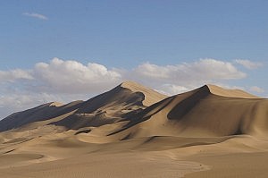 Erster Blick auf die Sanddünen