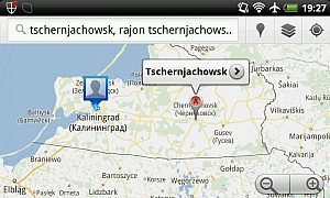 von Kaliningrad nach Tscherniachowsk - etwa 90km