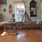 eine Einrichtung eines alten burjatischen Hauses