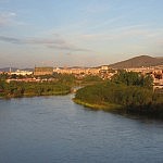 Sicht über Ulan- Ude (Fluss: Uda)