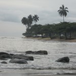 Strandabschnitt am Ortseingang von Kribi