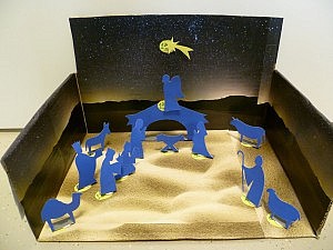 Was ist eine Weihnachtskrippe und wer ist das da eigentlich? Eine Station zum Thema Weihnachten.