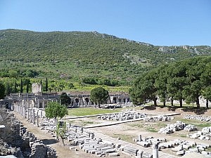 Blick auf den Marktplatz vom Theater aus