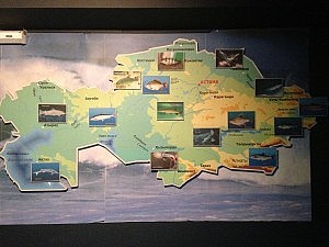 Karte der verschiedenen Fische Kasachstans