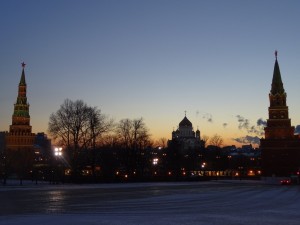 Sicht vom Kreml auf dei Christi Erlöser Kirche