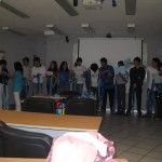 wir haben mit einer Klasse "Die perfekte Welle" fuer Jenny zum Abschied gesungen