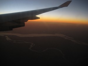 Der Río Uruguay im Abendlicht