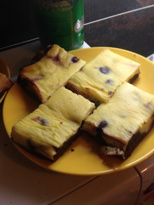 Brownie Cheese Cake with Cherries