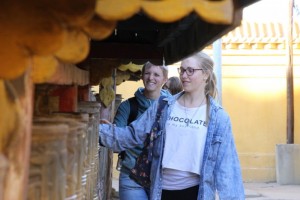 turning the the prayer wheel