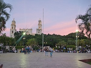 Zocalo ("Hauptplatz") im Zentrum von Merida