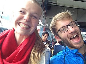 kurz vor Abfahrt mit dem Bus am Terminal