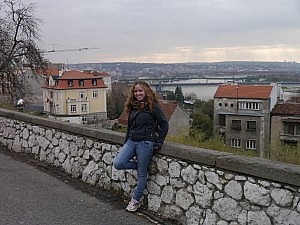 Ausblick auf Belgrad, durchteilt von der Save (Fluss). oh, und im: ICH :) Vordergrund