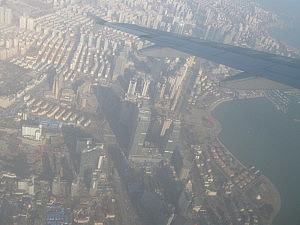 Landeanflug auf Qingdao