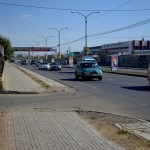 Seltenes Bild: KEIN Verkehrschaos auf der sonst stark befahrenen Straße