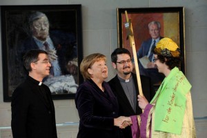 Beim Sternsingerempfang im Kanzleramt in Berlin