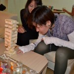 Das letzte Spiel war das schwierigste: JENGA!!!!!!!!!