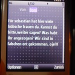 Die beste SMS, die ich jemals gelesen habe: Von einer Deutschstudentin ;)