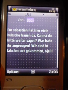 Die beste SMS, die ich jemals gelesen habe: Von einer Deutschstudentin ;)