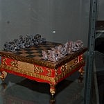 Die Mongolen spielen Schach auf ihre eigene Art und Weise - mit eigenen Spielfiguren