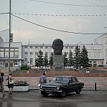 Der Hauptplatz in Ulan-Ude mit dem großen Lenin-Denkmal