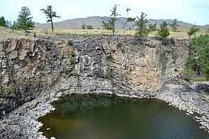 Der Orkhon-"Wasser"fall - Ironie des Schicksals ... Wasserfall ohne Wasser