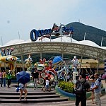 Einen Tag ging es zum Spaß in den "Ocean Park" - einem großen Freizeitpark in Hongkong