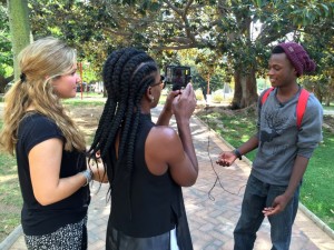 Mobile Reporting Workshop Interview im Zoo Park