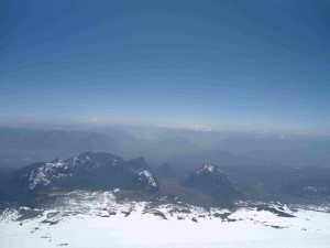 Die Asche vom Caulle in der Luft