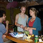 Im Hostel in Santiago mit Hilke