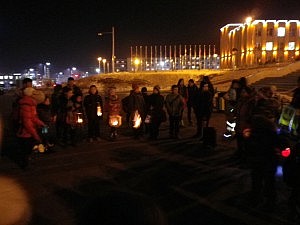 Sankt Martin vor dem mongolischen "Kulturpalast"